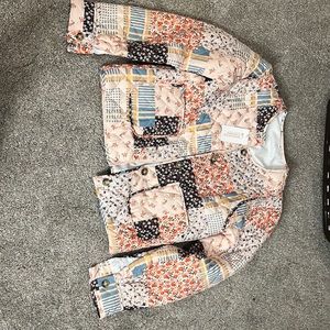 Multi color quilt jacket